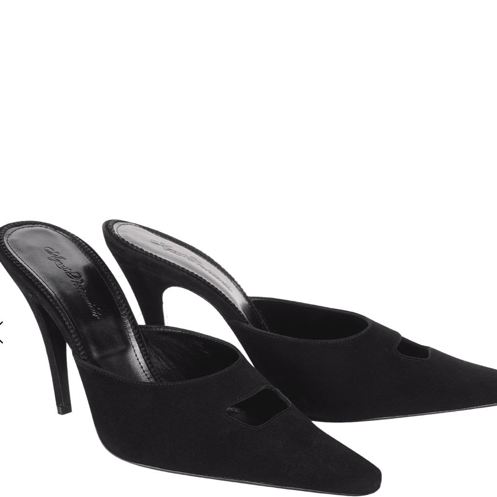 Nwob! Agent Provocateur Delinah Black Suede Mules Size 37/ 6 Us